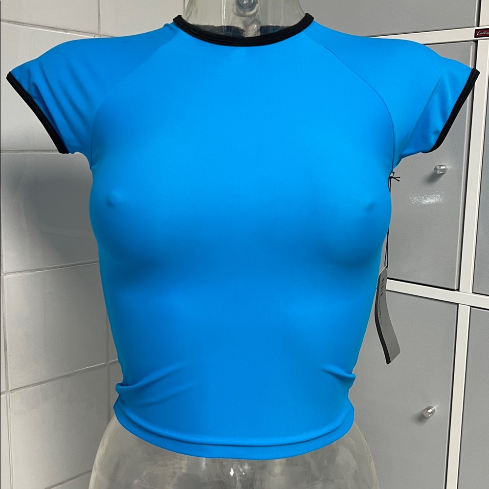 Bloch Matte Spandex Raglan Cap Sleeve Tee S